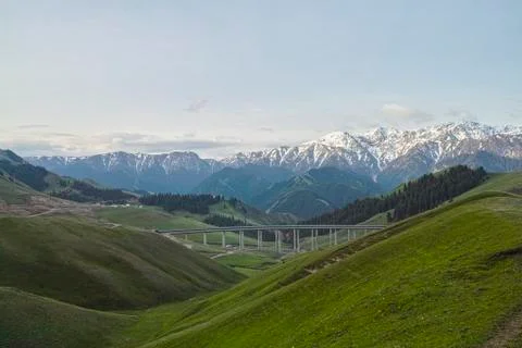 The bridge in the mountain Foto stock