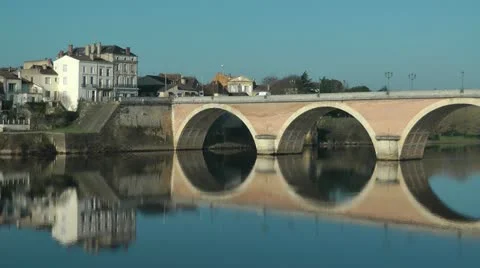 Bridge - multiple arches with pan Stock Footage 20721429