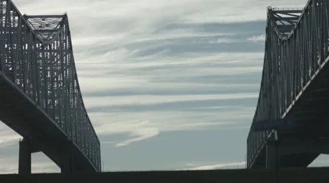 Bridge in New Orleans at Sunset Stock-Footage 68384120