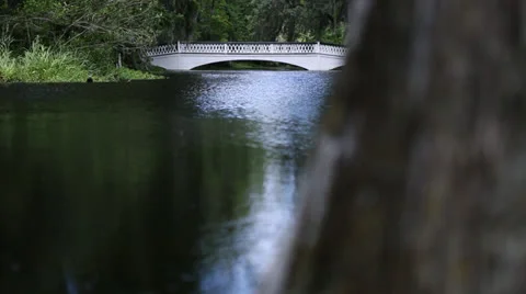 Bridge Next To Water Stock Footage 26602227