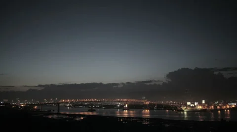 Bridge at night Stock Footage 47685865