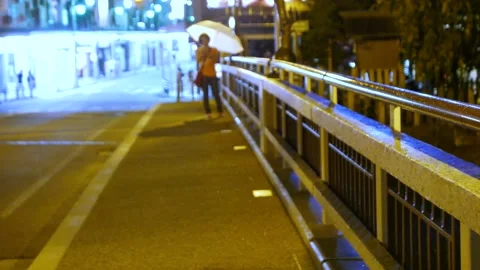 Bridge at night Video stock 134612463