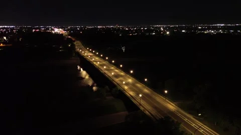 Bridge at night Stock Footage 240153508
