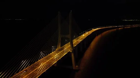 Bridge at night Stock Footage 299137859