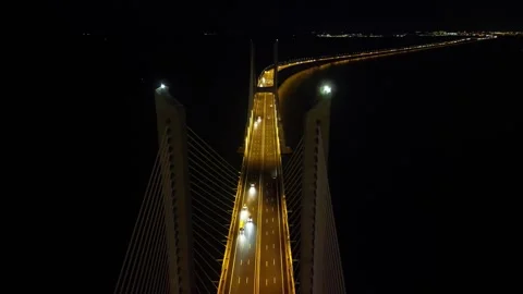 Bridge at night Stock Footage 299138082