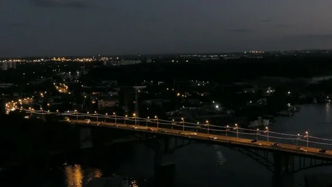 Bridge night lights 스톡 동영상 78941097