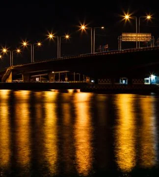 Bridge at night Stock Photos