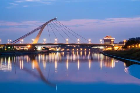 Bridge at night Stock Photos