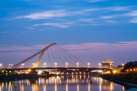 Bridge at night Foto stock