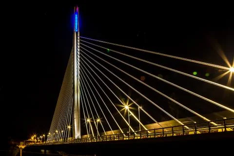 Bridge at night Foto stock