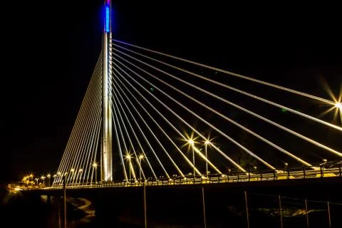 Bridge at night Foto stock