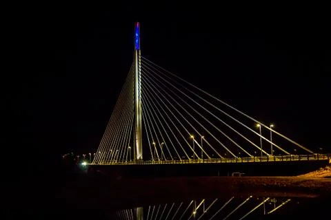 Bridge at night Foto stock