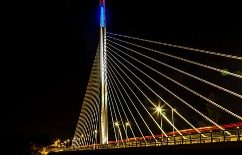Bridge at night Foto stock