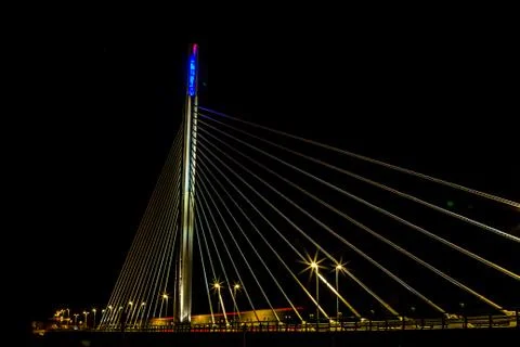 Bridge at night Foto stock