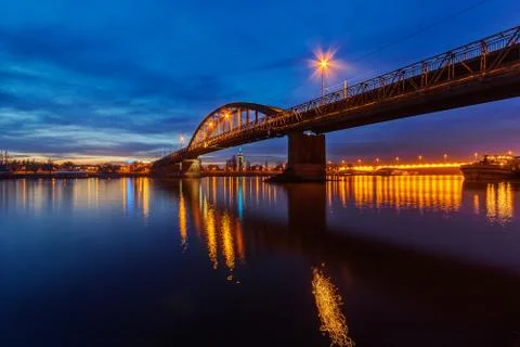 Bridge at night Stock Photos