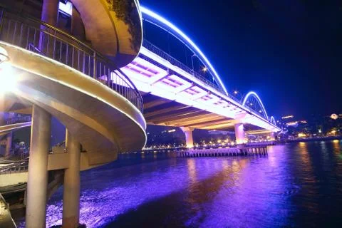 Bridge at night Stock Photos