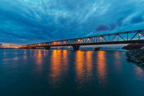 Bridge at night Stock Photos