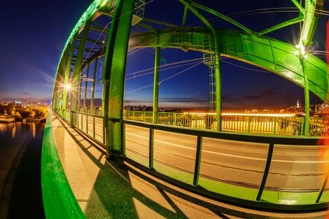 Bridge at night Stock Photos