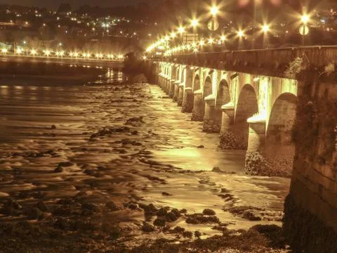 The bridge at night Stock Photos