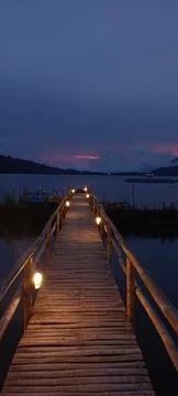 Bridge at night Foto stock