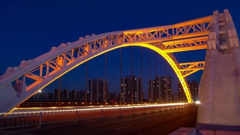 Bridge night river 1080P Stock Footage 115233167