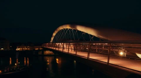 Bridge at night | Timelapse (colored) Stockbeeldmateriaal 40724382