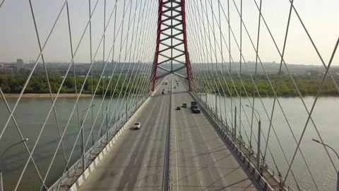 Bridge of Novosibirsk Stock Footage 138755266