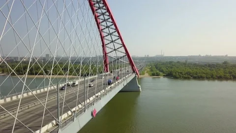 Bridge of Novosibirsk Stock Footage 138755473