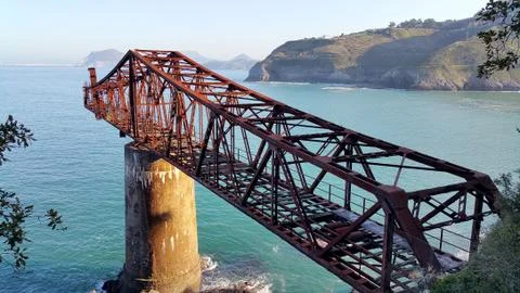 Bridge to nowhere. Stock Photos