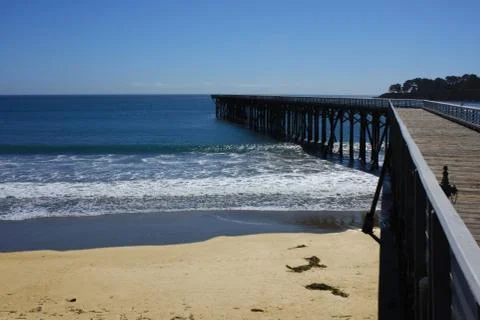 Bridge into the ocean Stock Photos