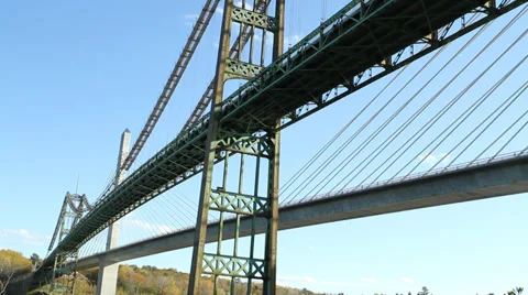 Bridge - old and new Stock Footage 28594207