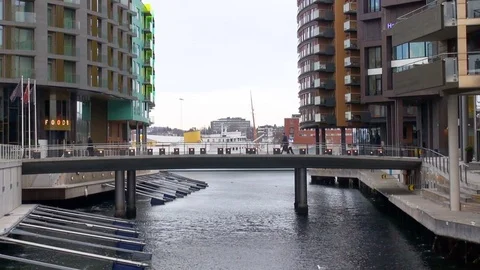 Bridge in a Oslo Stockbeeldmateriaal 76230802