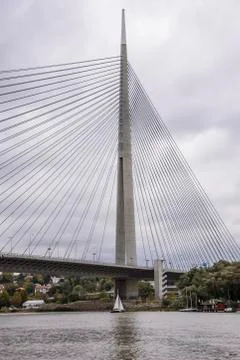 Bridge over Ada - Most na Adi Stock Photos