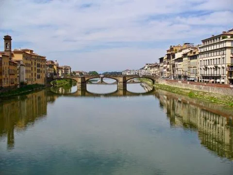 Bridge over the Arno River in Florence, Italy Stock Photos