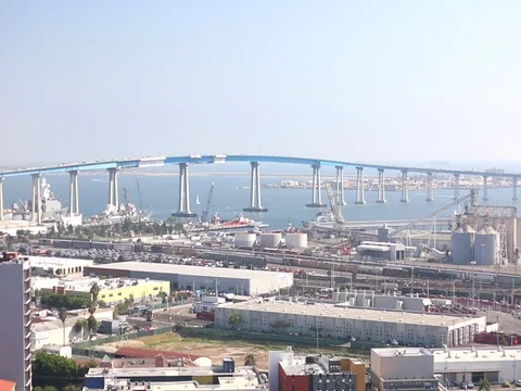 Bridge over Bay Stock Footage 78883846