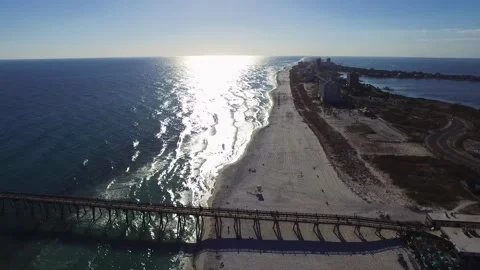 A bridge over a body of water Video stock 155460324