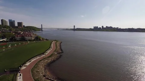 A bridge over a body of water Stock Footage 155510164