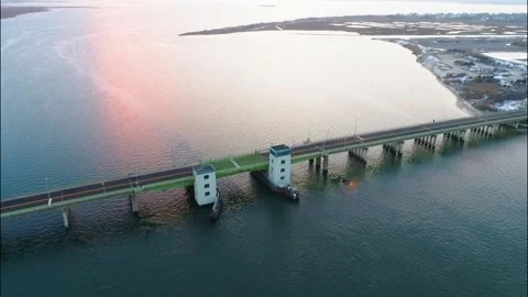 A bridge over a body of water Stock Footage 155513153