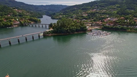 Bridge over the Cavado River in Peneda-Geres National Park, Portugal Stock Footage 278093280