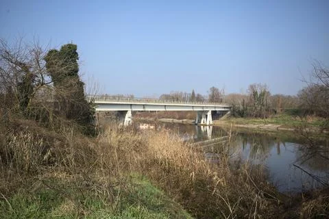 Bridge over a channel Stock Photos