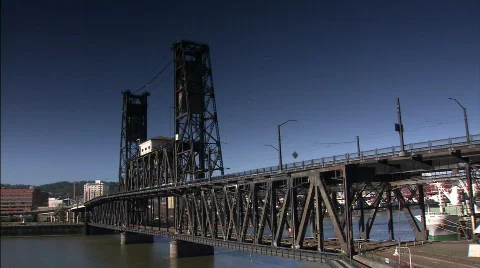 Bridge over Columbia River Stock Footage 632716