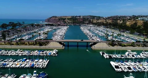 Bridge over Dana Point Harbor 4k 24fps rev 2 Stock Footage 77312510
