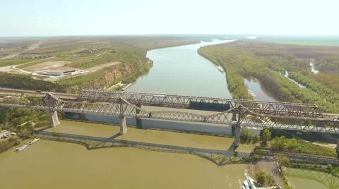 Bridge over Danube Stock Footage 62017365