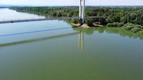 Bridge over the Danube. Stock Footage 197521156