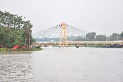 Bridge over the deep ocean Stock Photos
