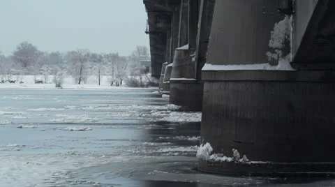 Bridge over Dnipro Stock Footage 10701291