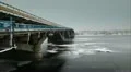 Bridge over Dnipro Timelapse. loopable HD Footage