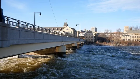 Bridge Over the Fox River Stock Footage 100527169