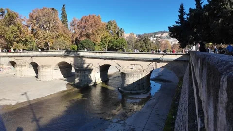 Bridge over the Genil River in Granada, Spain Stock Footage 296128935