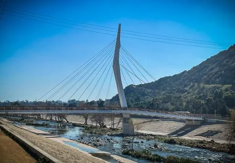 Bridge over LA river Stock Photos